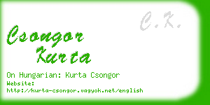 csongor kurta business card